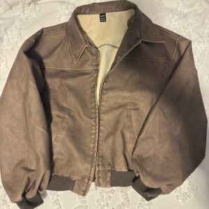 SHEIN Brown Bomber Jacket